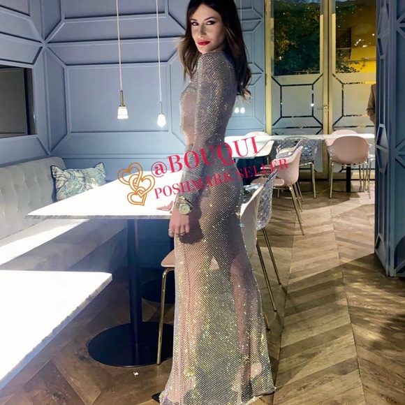 BLOGGERS FAV ZARA SHIMMERY RHINESTONE MESH CROP TOP - Picture 7 of 10